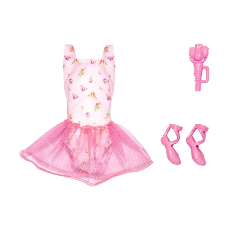 Barbie Fashions, Doll Clothing for Ballerina with Ballet Slippers and  Bouquet 