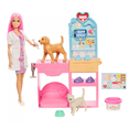 thumbnail image 1 of Barbie Fast Cast Veterinarian Clinic Playset with Pink Hair Doll Toy New w Box, 1 of 6