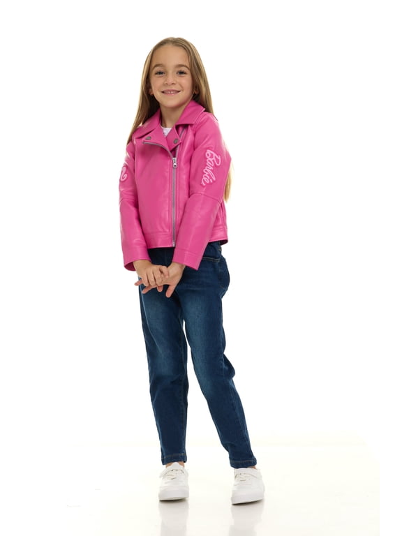 Faux Leather Jacket Metallic Little Kid to Big Kid