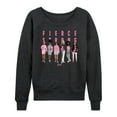 thumbnail image 1 of Barbie - Fierce Strong Female - Boss Barbie - Women's Lightweight French Terry Long Sleeve Shirt, 1 of 4