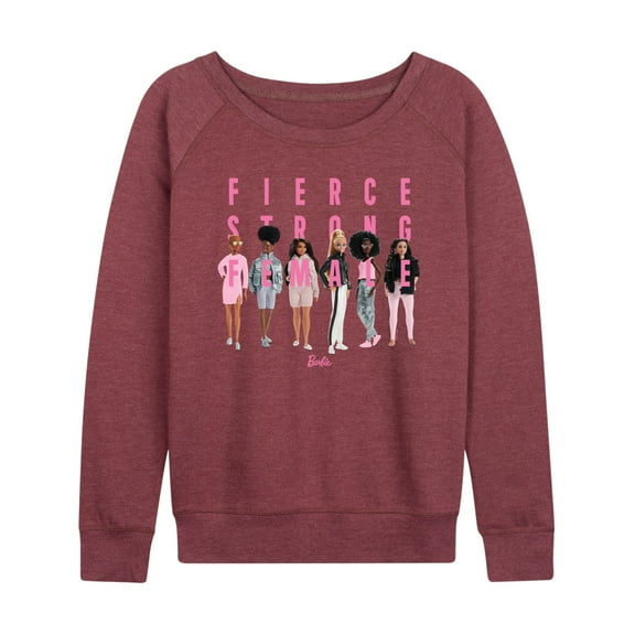 Barbie - Fierce Strong Female - Boss Barbie - Women's Lightweight French Terry Long Sleeve Shirt