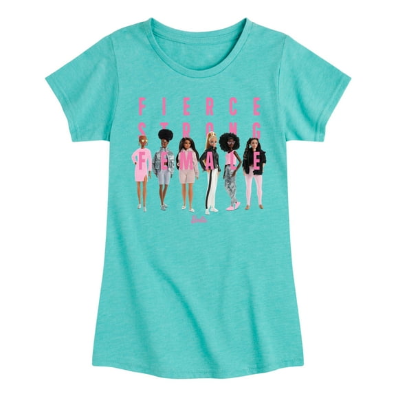 Barbie - Fierce Strong Female - Power Pose - Toddler And Youth Girls Raglan Graphic T-Shirt