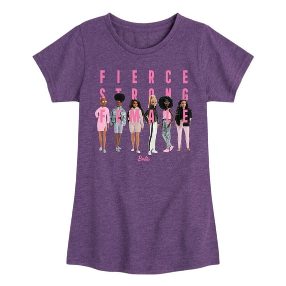 Barbie - Fierce Strong Female - Power Pose - Toddler And Youth Girls Raglan Graphic T-Shirt