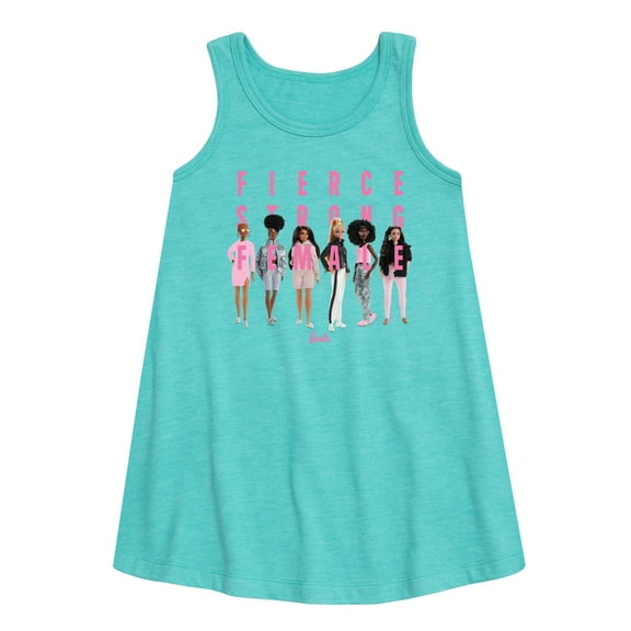 Barbie - Fierce Strong Female - Power Pose - Toddler and Youth Girls A-line Dress