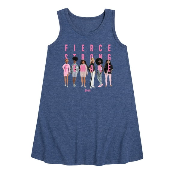 Barbie - Fierce Strong Female - Power Pose - Toddler and Youth Girls A-line Dress