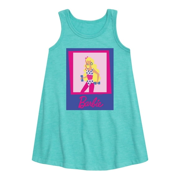 Barbie - Fitness Barbie - Work Out - Toddler and Youth Girls A-line Dress