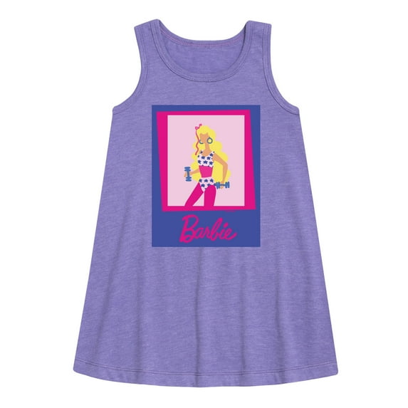 Barbie - Fitness Barbie - Work Out - Toddler and Youth Girls A-line Dress
