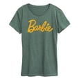 thumbnail image 1 of Barbie - Floral Filled Logo - Women's Short Sleeve Graphic T-Shirt, 1 of 4