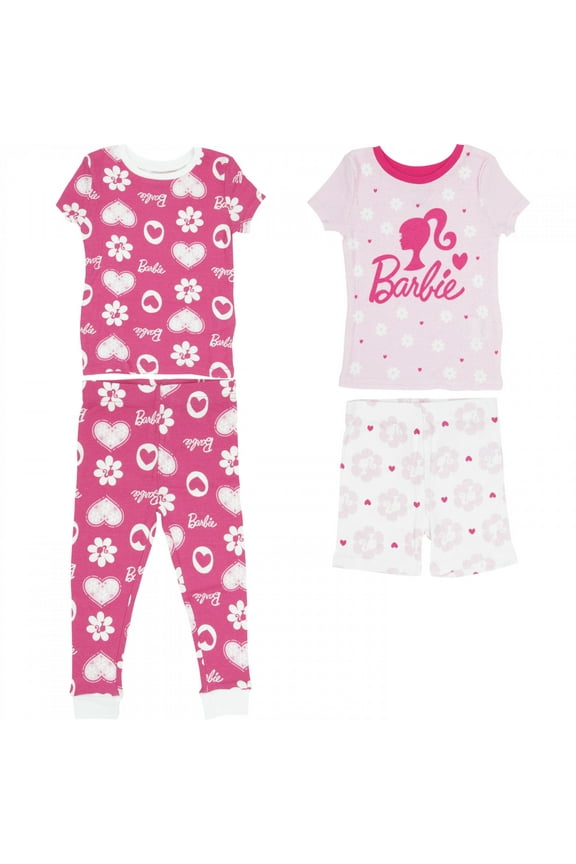 Floral Logos Toddler 4-Piece Pajama Set-Toddler 2T