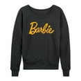 thumbnail image 1 of Barbie - Floral Pattern Logo Filled - Women's Lightweight French Terry Long Sleeve Shirt, 1 of 4