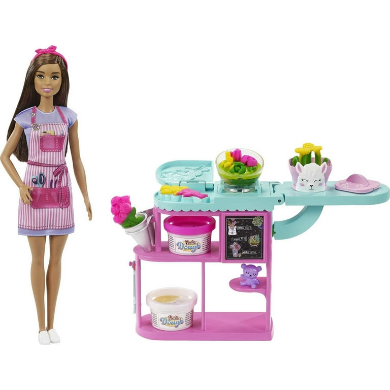 Barbie Florist Doll Playset with Flower Making Station Molds