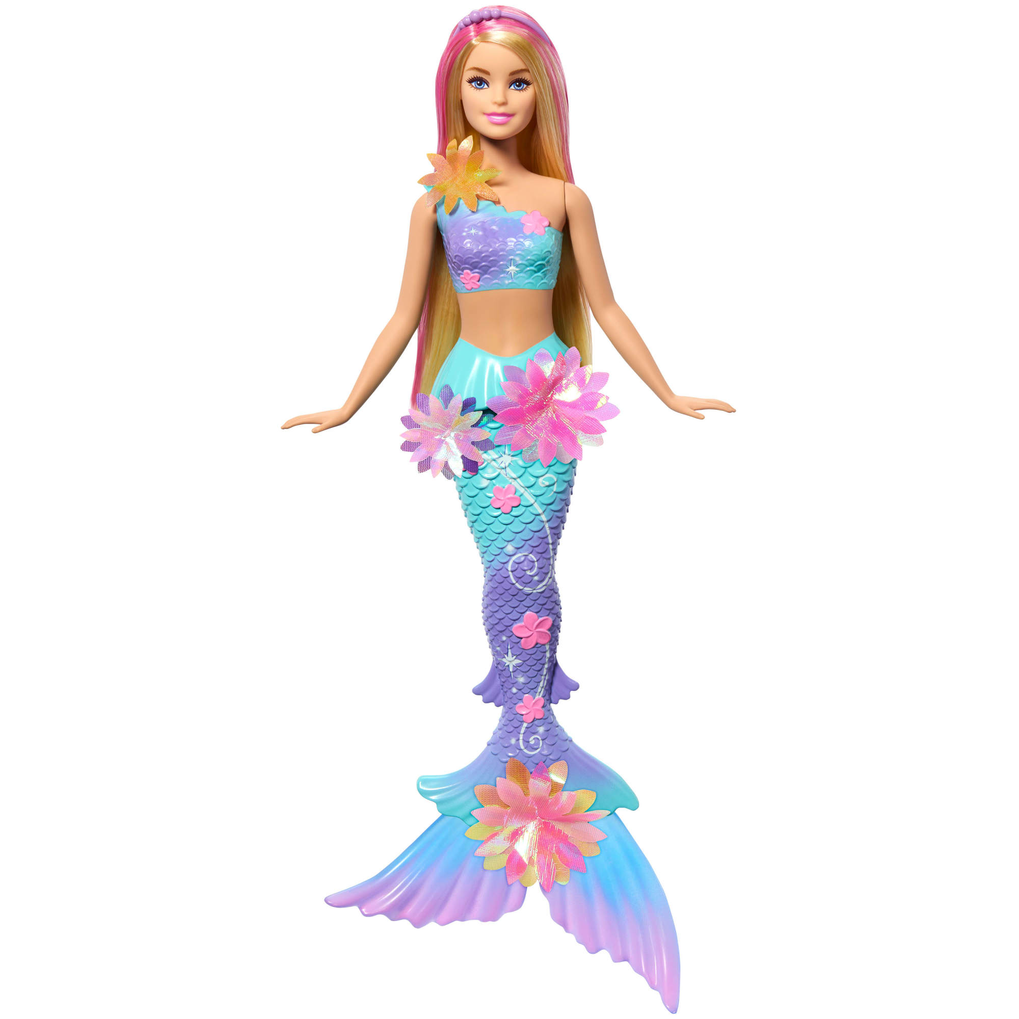 Barbie Mermaid Toy Doll Flower Magic With Surprise Blooming Flowers 