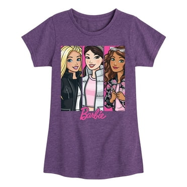 Barbie - Friends Going Out - Toddler And Youth Girls Raglan Graphic T-Shirt