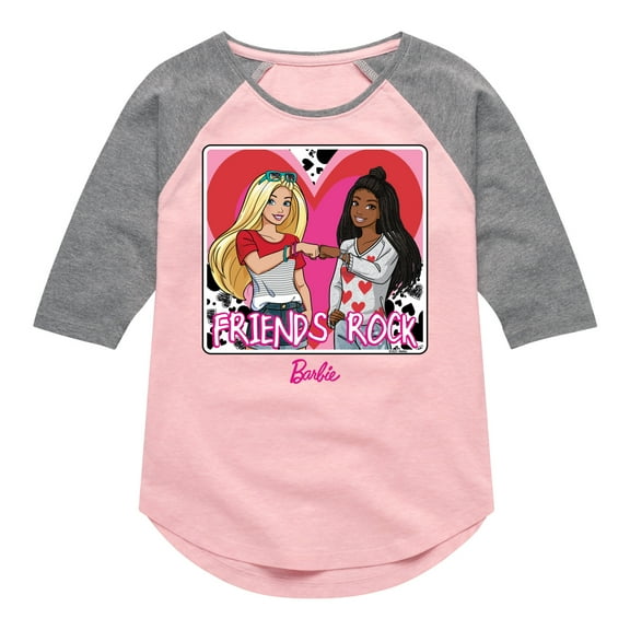Barbie - Friends Rock - Toddler And Youth Girls Raglan Graphic T-Shirt