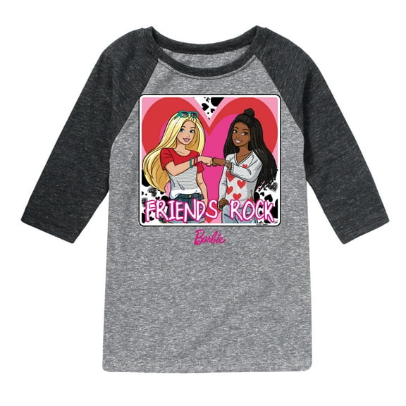 Barbie - Friends Rock - Toddler And Youth Raglan Graphic T-Shirt