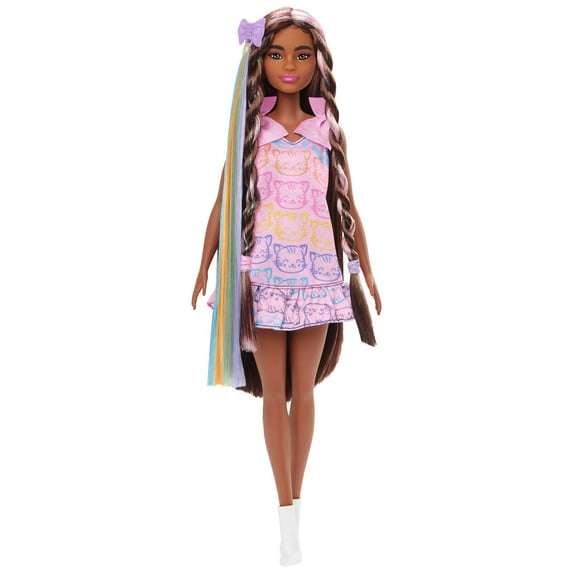 Barbie Fun & Fancy Doll & Accessories, Brunette Fashion Doll with Extra-Long Hair & 2 Looks