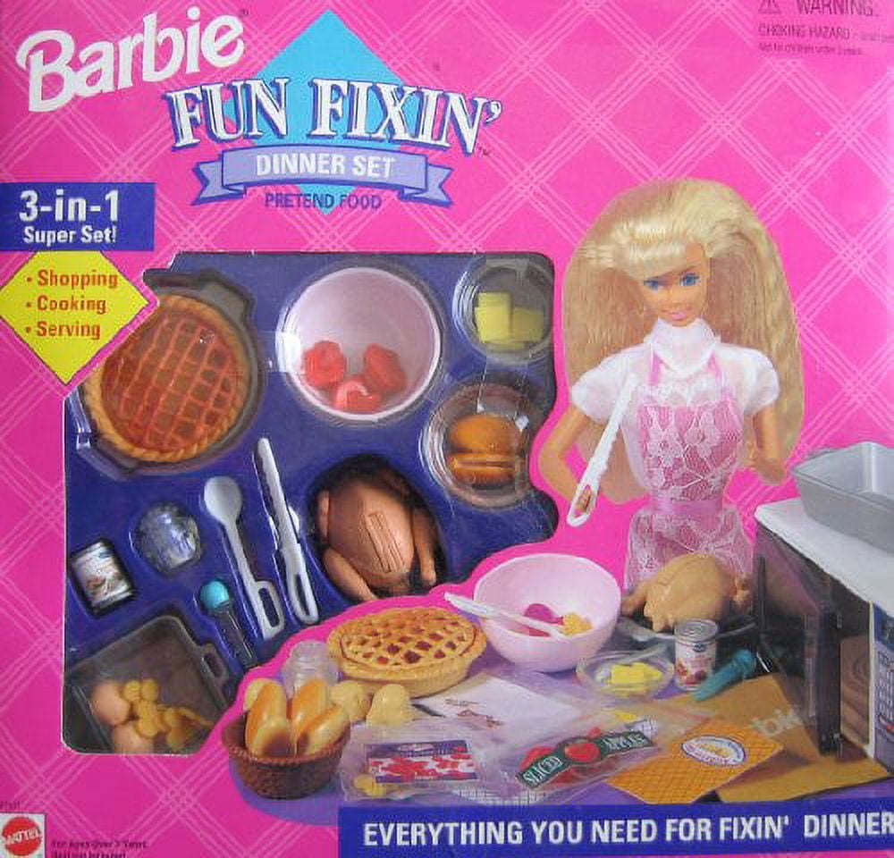 Lot de 4 assiettes dînette Barbie 1983