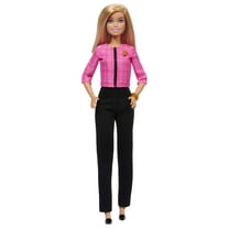 Barbie Future Leader Doll, Blonde, Wearing Outfit with 2 Golden Bracelets & Pin, Includes Sticker