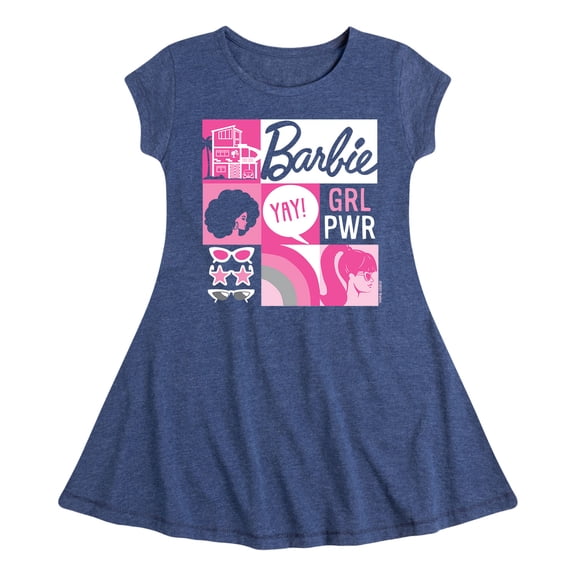 Barbie - Girl Power - Toddler And Youth Girls Fit And Flare Dress