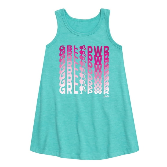 Barbie - Girl Power in Illusion Wave - Toddler and Youth Girls A-line Dress