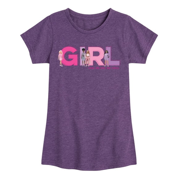 Barbie - Girl Strong, Kind, Brave, Bold, and Fearless - Toddler And Youth Girls Raglan Graphic T-Shirt
