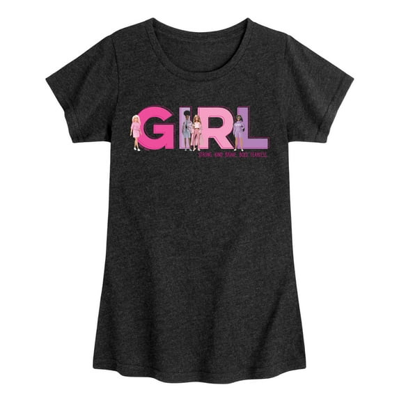 Barbie - Girl Strong, Kind, Brave, Bold, and Fearless - Toddler And Youth Girls Raglan Graphic T-Shirt