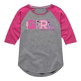 thumbnail image 1 of Barbie - Girl Strong, Kind, Brave, Bold, and Fearless - Toddler And Youth Girls Raglan Graphic T-Shirt, 1 of 3