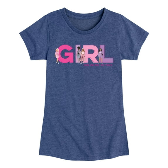 Barbie - Girl Strong, Kind, Brave, Bold, and Fearless - Toddler And Youth Girls Raglan Graphic T-Shirt
