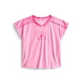 thumbnail image 1 of Barbie Girls Active V-Neck Graphic Jersey with Short Sleeves, Sizes 4-12, 1 of 7