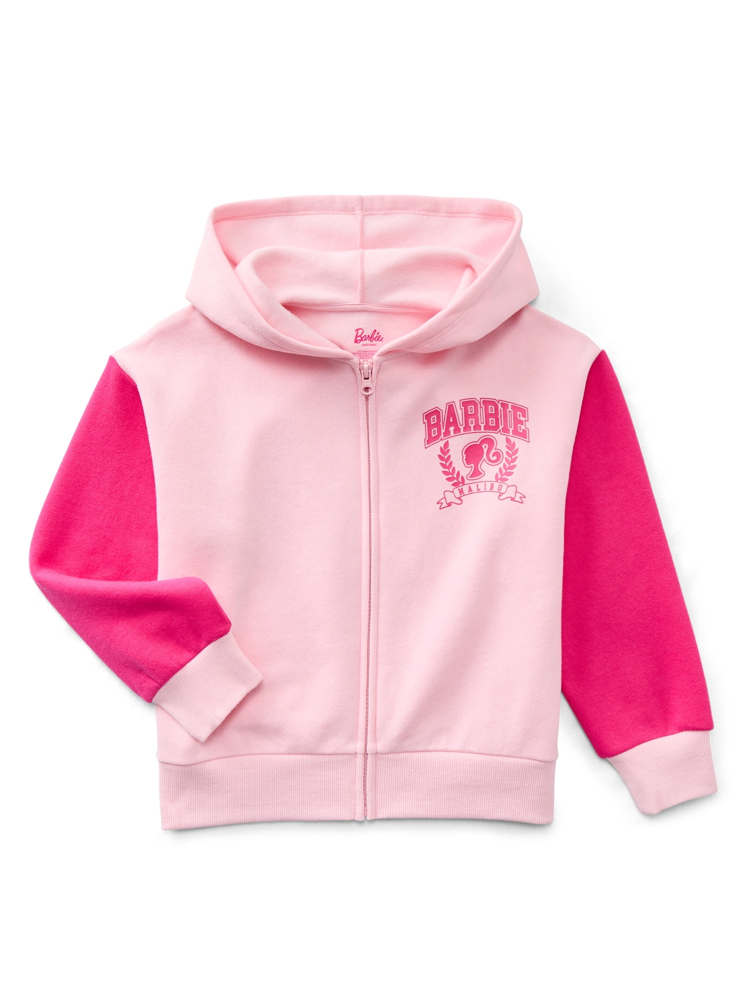 Barbie Girls Graphic Full Zip Hooded Sweatshirt, Sizes 4-16