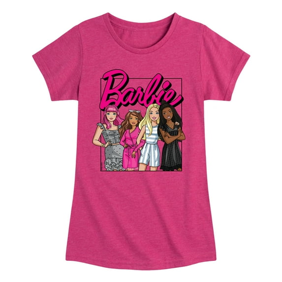 Barbie - Girls All Together - Toddler And Youth Girls Raglan Graphic T-Shirt