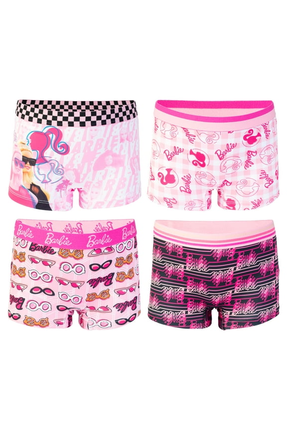 Girls Boyshort Character Underwear, 4 pack, Size 4-10