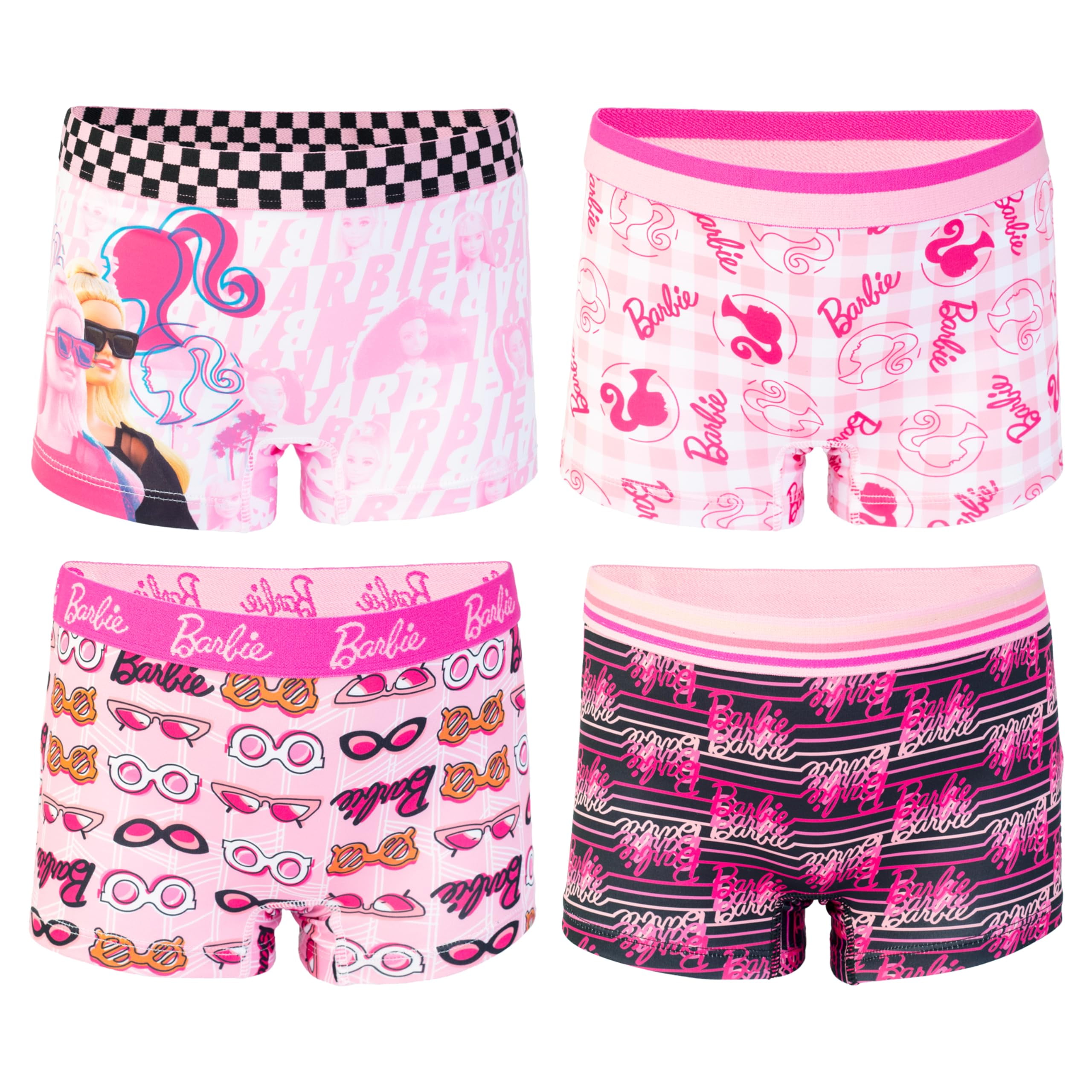 Barbie Girls Boyshort Character Underwear, 4 pack, Size 4-10 - Walmart.com