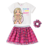 Barbie Girls Dresses Sets 3 Piece Outfit Set Graphic T-Shirt Tulle ...