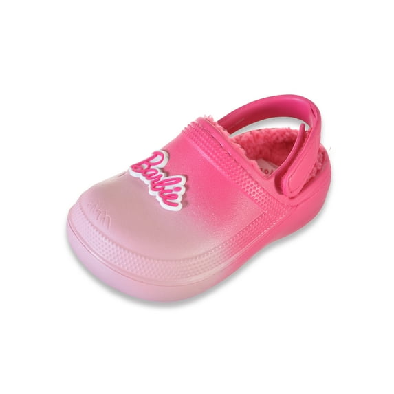 Barbie Girls' Faux-Fur Lined Clogs Color: pink Size: 18 - 24 months