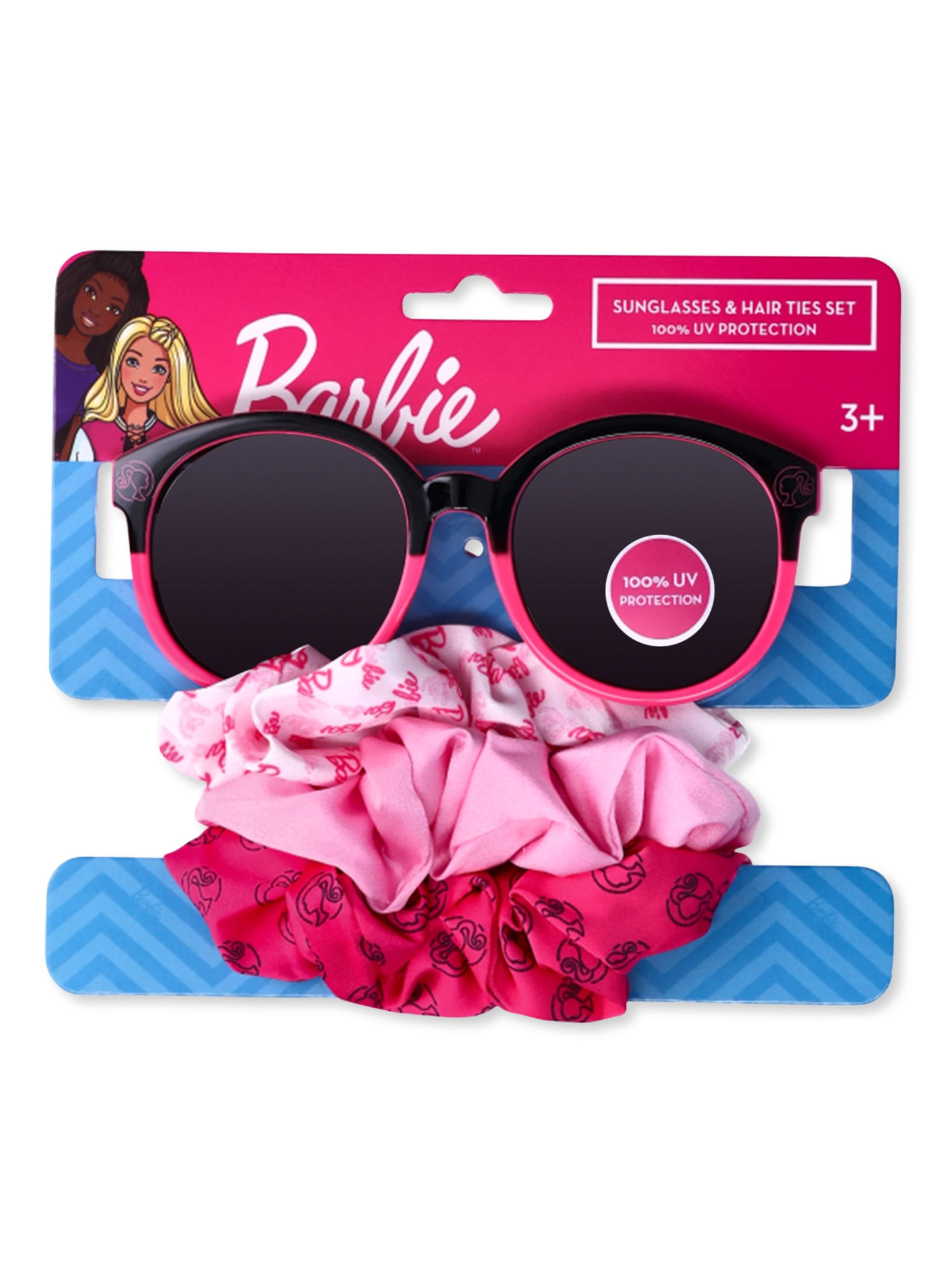 Barbie Girl Pink Heart Sunglasses Set – Matching Headband & Bow