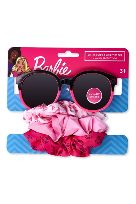 Barbie Girls Girls Sunglasses and Scrunchies 2-Piece Set, Pink