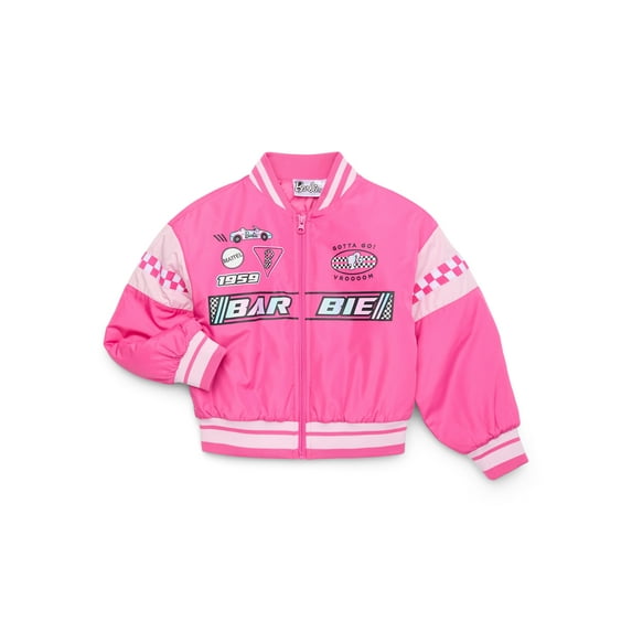 Barbie Girls’ Graphic Bomber Jacket, Sizes 4-18