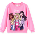 thumbnail image 1 of Barbie Girls Graphic Sweatshirt Pink Long Sleeve Crewneck Pullover Tops For Kids 6-7Y, 1 of 8