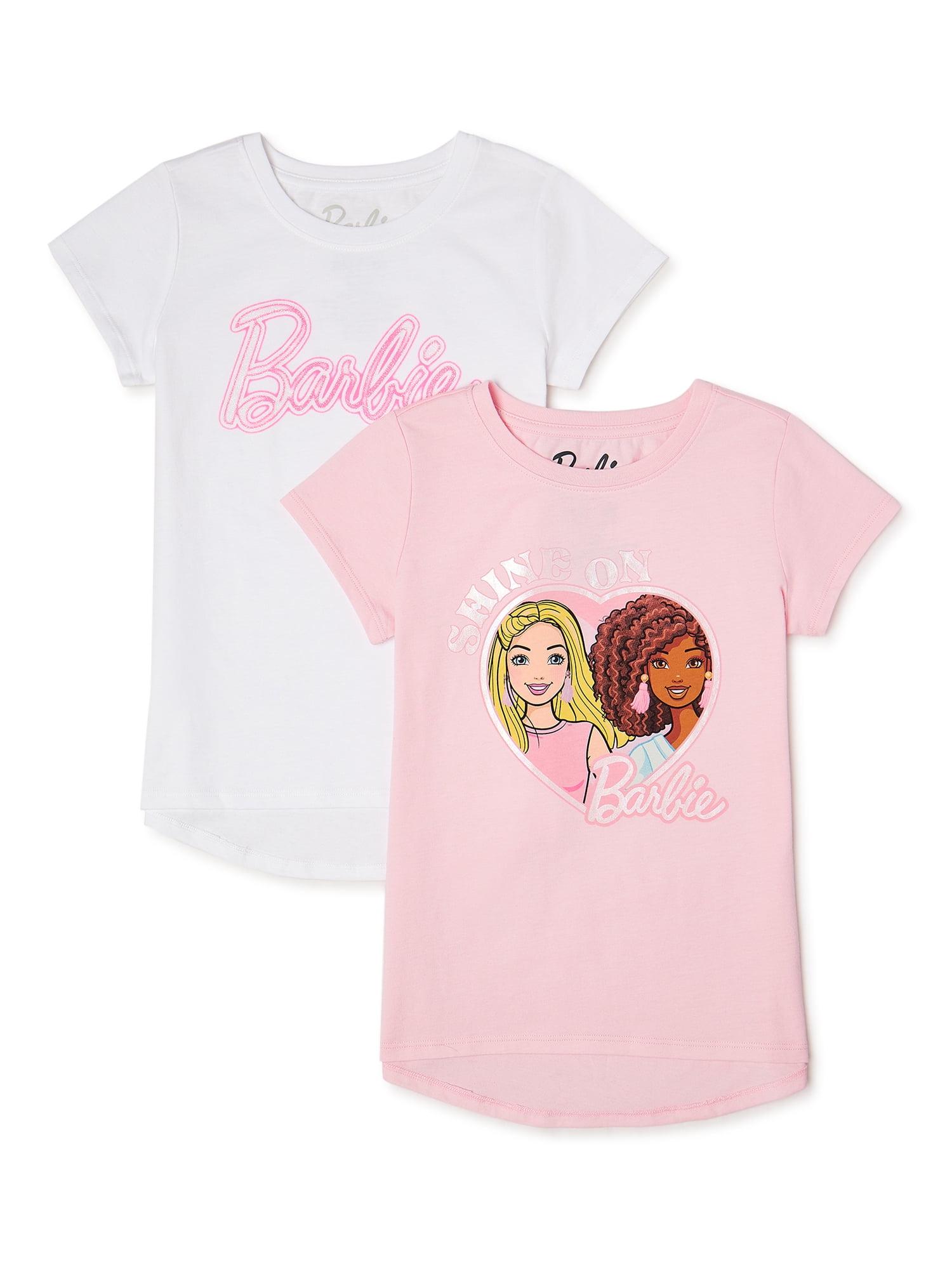 Barbie Girls Graphic T-Shirts, 2-Pack, Sizes 4-16 - Walmart.com