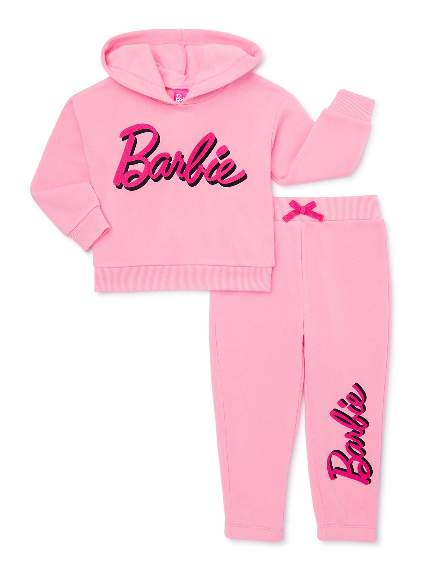 Barbie Girls Hooded Sweatshirt and Joggers, 2-Piece Outfit Set, Sizes 4 ...