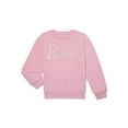 thumbnail image 1 of Barbie Girls Logo Graphic Crewneck Fleece Sweatshirt, Size 4-16, 1 of 3