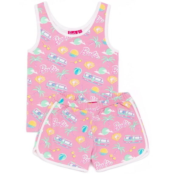 Barbie Girls Pink 2 Piece Towelling Co-ord