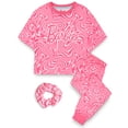 thumbnail image 1 of Barbie Girls Pink Short Sleeve Long Leg Pyjama Set, 1 of 5