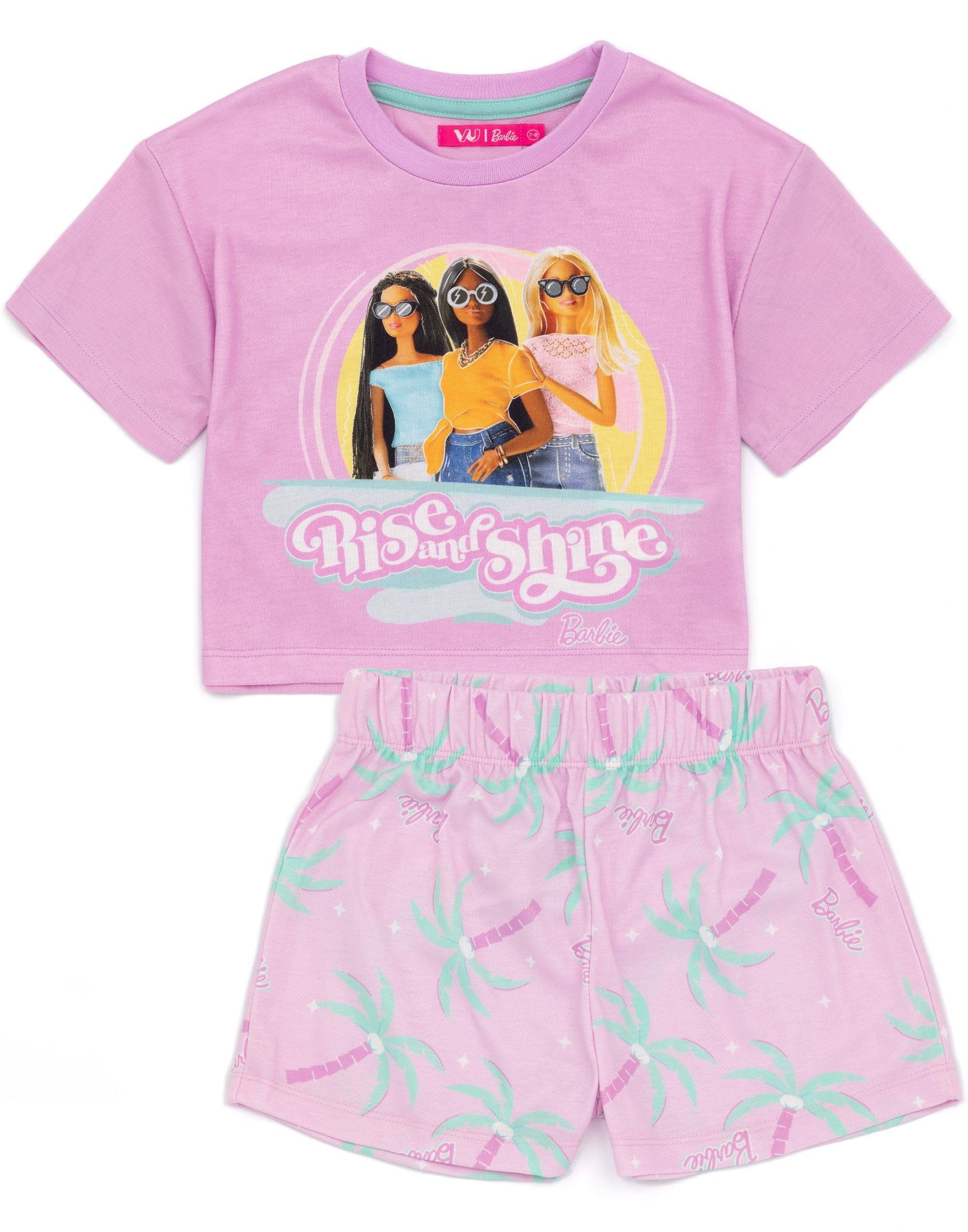 Barbie Pink Quilted Short Set main image 1