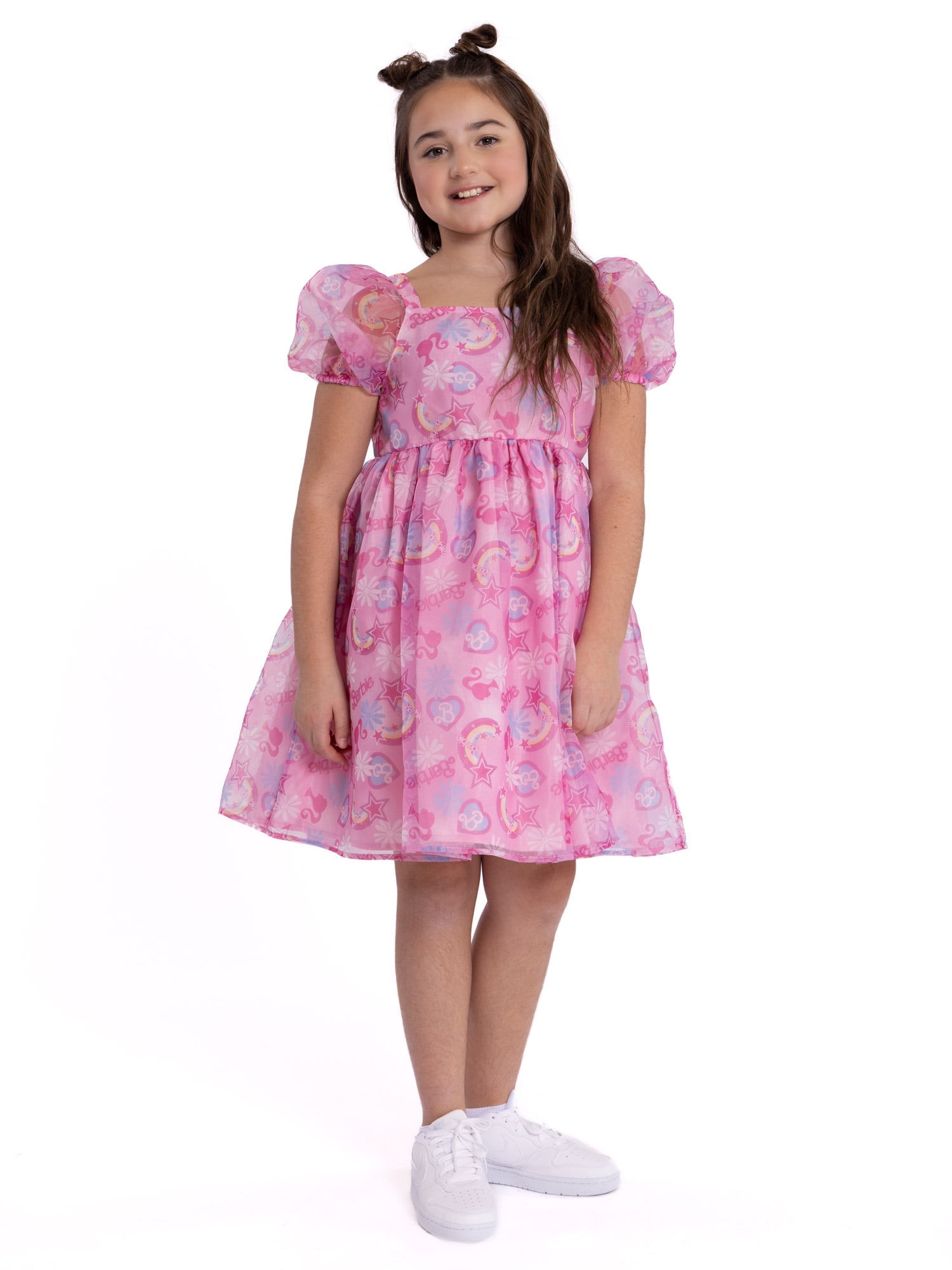 Barbie Girls Printed Puff Sleeve Dress Sizes 4 16 Walmart barbie-girls-printed-puff-sleeve-dress-sizes-4-16-walmart