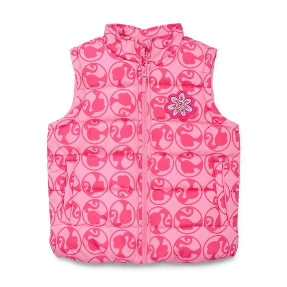 Barbie Girls Graphic Puffer Vest, Sizes 4/5-18