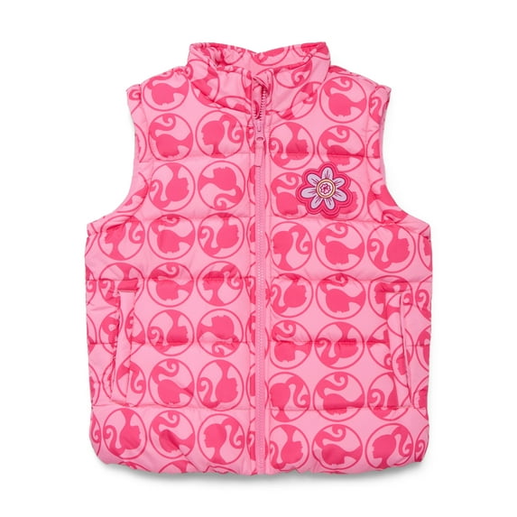 Barbie Girls Graphic Puffer Vest, Sizes 4/5-18