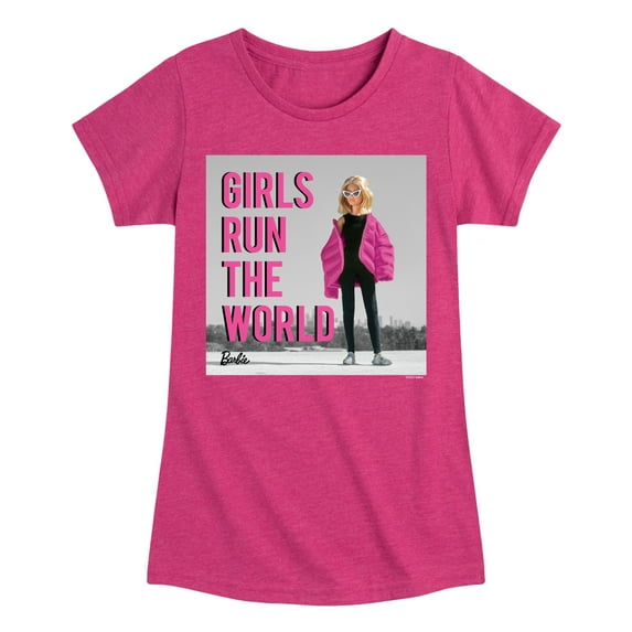 Barbie - Girls Run the World - Cool Style - Toddler And Youth Girls Raglan Graphic T-Shirt