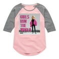 thumbnail image 1 of Barbie - Girls Run the World - Cool Style - Toddler And Youth Girls Raglan Graphic T-Shirt, 1 of 4